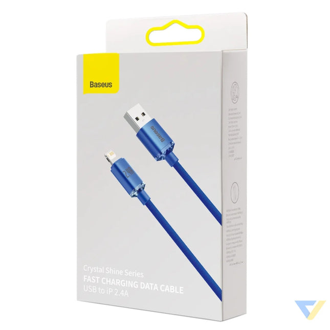 Baseus Crystal Shine cable USB to Lightning 2.4A 1.2m (blue) USB to Lightning