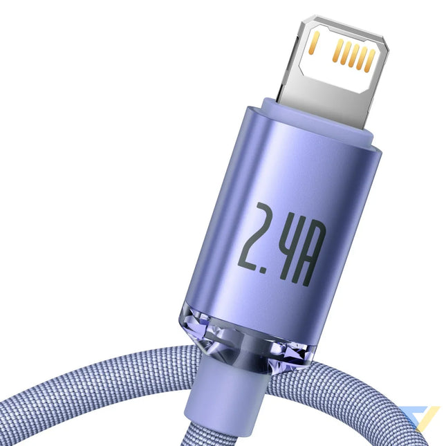 Baseus Crystal Shine cable USB to Lightning 2.4A 1.2m (purple) USB to Lightning