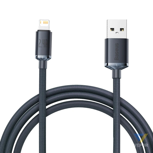 Baseus Crystal Shine cable USB to Lightning 2.4A 2m (black) USB to Lightning