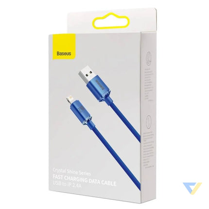 Baseus Crystal Shine cable USB to Lightning 2.4A 2m (blue) USB to Lightning