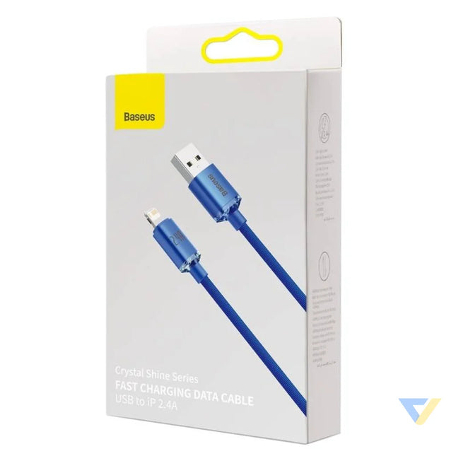 Baseus Crystal Shine cable USB to Lightning 2.4A 2m (blue) USB to Lightning