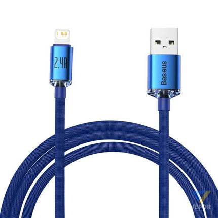 Baseus Crystal Shine cable USB to Lightning 2.4A 2m (blue) USB to Lightning