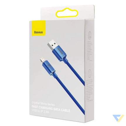 Baseus Crystal Shine cable USB to Lightning 2.4A 2m (blue) USB to Lightning