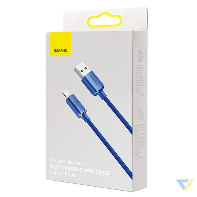Baseus Crystal Shine cable USB to Lightning 2.4A 2m (blue) USB to Lightning