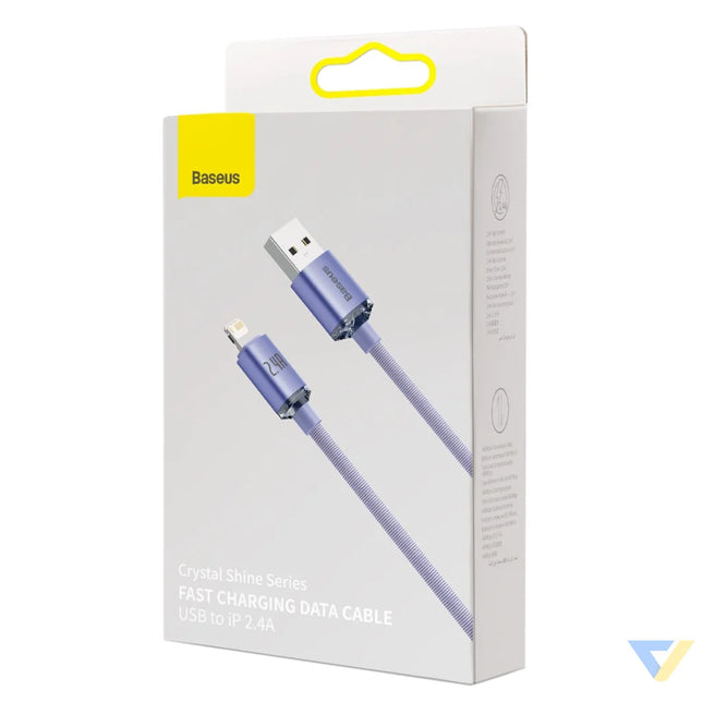 Baseus Crystal Shine cable USB to Lightning 2.4A 2m (purple) USB to Lightning