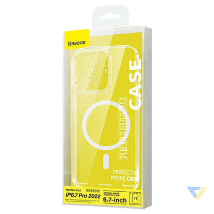 Baseus Crystal Transparent Magnetic Case and Tempered Glass set for iPhone 14 Pro Max For smartphones