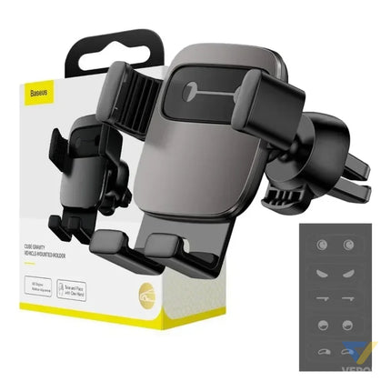 Baseus Cube Gravitational car holder on ventilation grid (Black) Phone holders