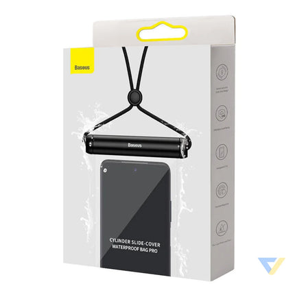 Baseus Cylinder Slide cover waterproof smartphone bag (black) Waterproof cases