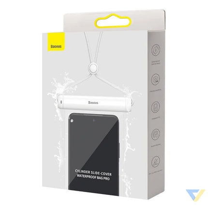 Baseus Cylinder Slide cover waterproof smartphone bag (white) Waterproof cases