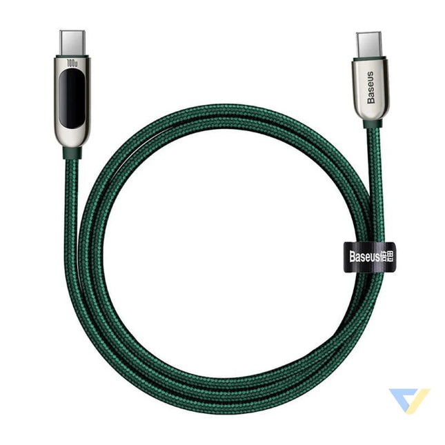 Baseus Display Cable USB C to USB C 100W 1m (green) USB C to USB C
