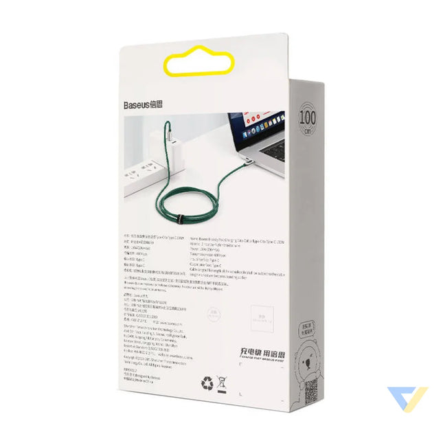 Baseus Display Cable USB C to USB C 100W 1m (green) USB C to USB C