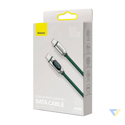 Baseus Display Cable USB C to USB C 100W 1m (green) USB C to USB C