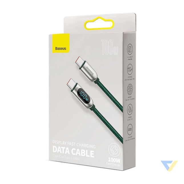 Baseus Display Cable USB C to USB C 100W 1m (green) USB C to USB C