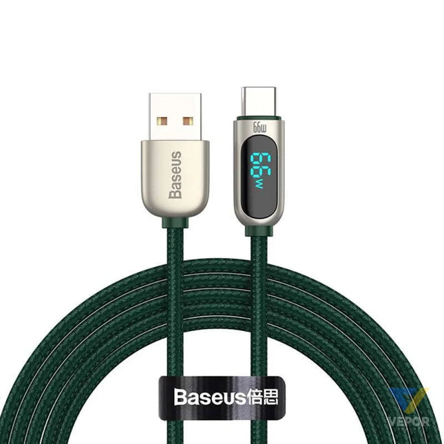 Baseus Display Cable USB to Type C 66W 1m (green) USB to USB C
