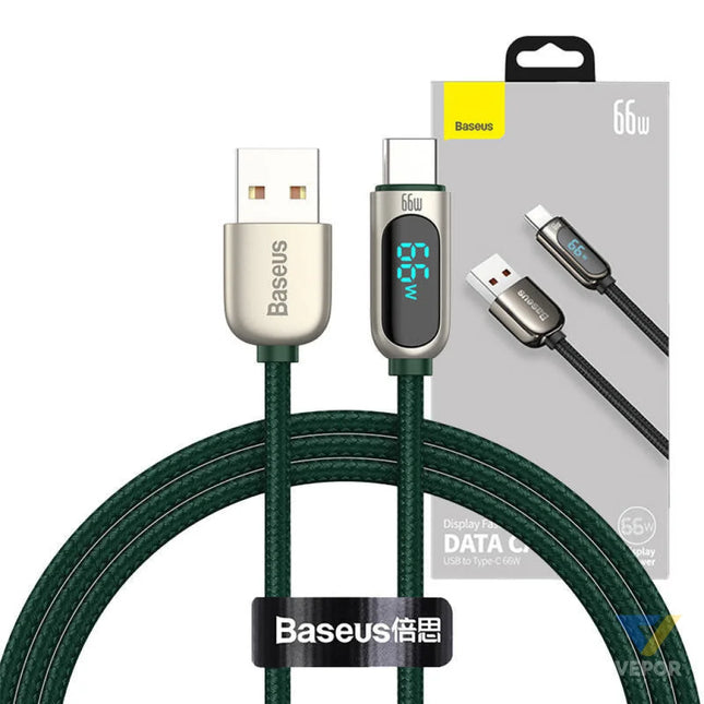 Baseus Display Cable USB to Type C 66W 1m (green) USB to USB C