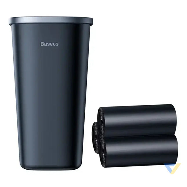Baseus Dust free Vehicle mounted Trash Can（Trash Bag 3 roll/90）Black Storage