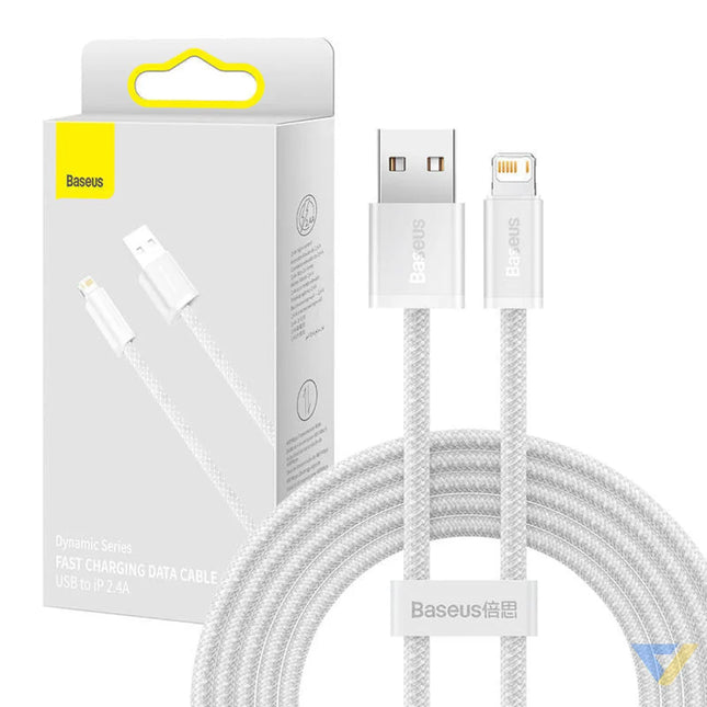 Baseus Dynamic cable USB to Lightning 2.4A 2m (White) USB to Lightning