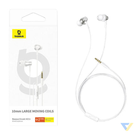 Baseus Encok HZ11 headphones white Wired