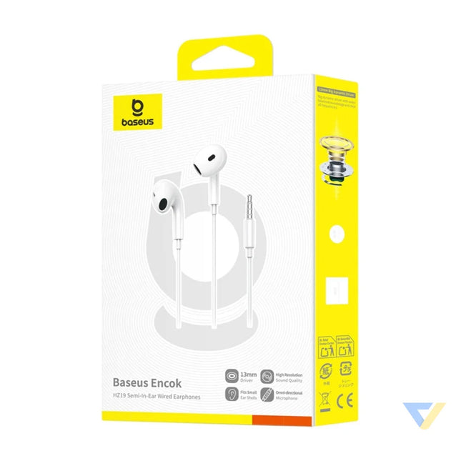 Baseus Encok HZ19 White wired in ear headphones Wired