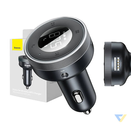Baseus Enjoy Car Wireless MP3 Charger Bluetooth 5.0 microSD AUX (black) Car transmitters