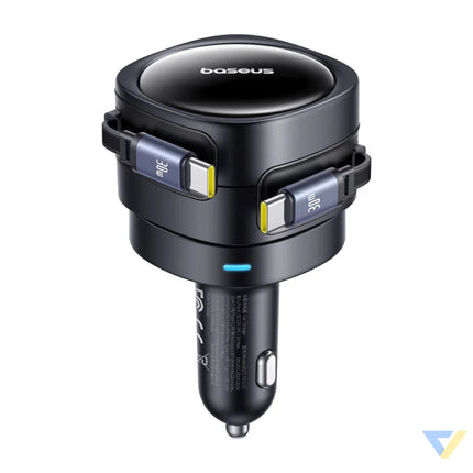 Baseus Enjoyment Max car charger with USB C + USB C cables 60W Black Car chargers