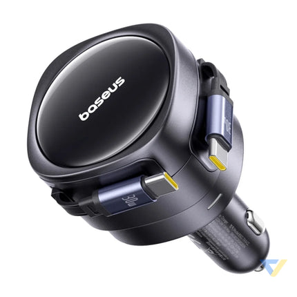 Baseus Enjoyment Max car charger with USB C + USB C cables 60W Black Car chargers