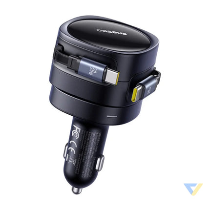 Baseus Enjoyment Max car charger with USB C + USB C cables 60W Black Car chargers