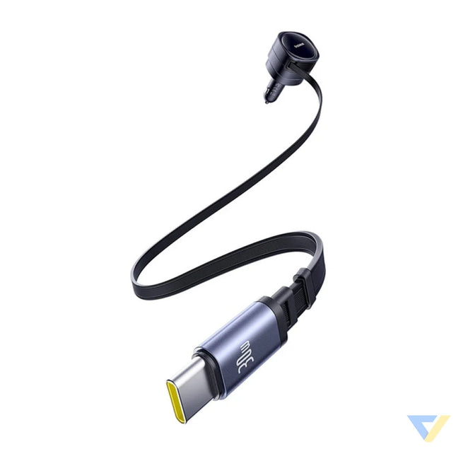 Baseus Enjoyment Max car charger with USB C + USB C cables 60W Black Car chargers