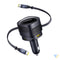 Baseus Enjoyment Max car charger with USB C + USB C cables and USB A + USB C ports 90W Black Car chargers