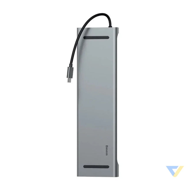 Baseus Enjoyment Series Multi functional Type C intelligent HD HUB（PD/HD4K*2/VGA/RJ45/SD/TF/USB*3/Audio*1/Stand)Dark