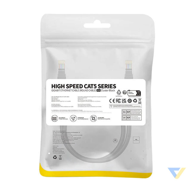 Baseus Ethernet CAT5 0,5m network cable (black) Network cables