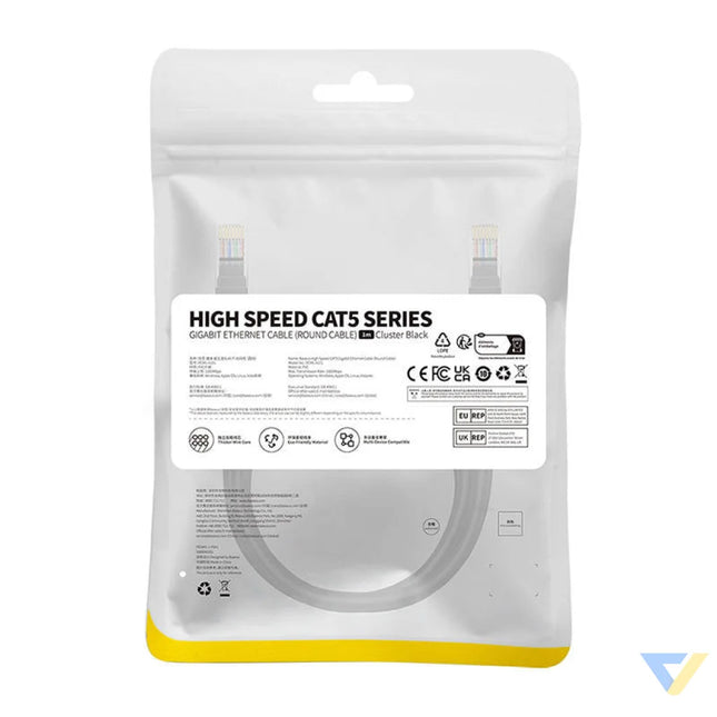 Baseus Ethernet CAT5 1m network cable (black) Network cables