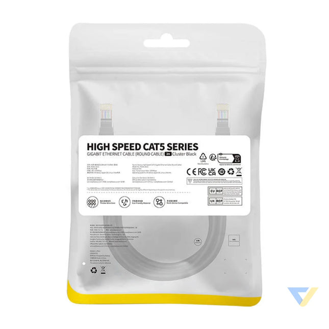Baseus Ethernet CAT5 2m network cable (black) Network cables