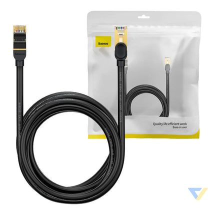 Baseus Ethernet RJ45 10Gbps 5m network cable (black) Network cables
