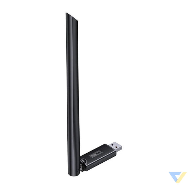 Baseus FastJoy adapter Wi Fi with antenna 150Mbps (black) Adapters connectors and converters