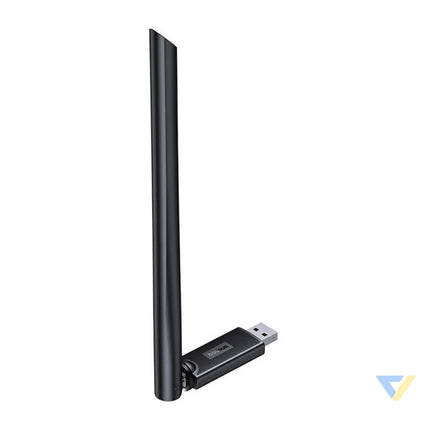 Baseus FastJoy adapter Wi Fi with antenna 150Mbps (black) Adapters connectors and converters