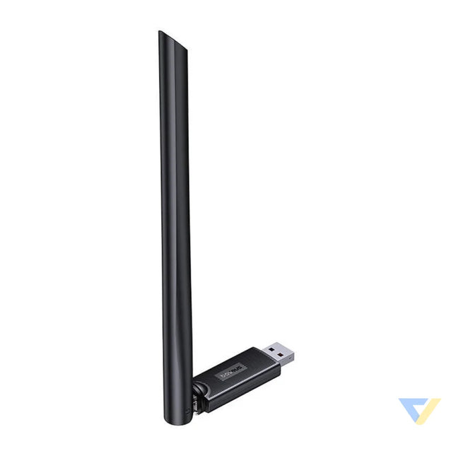 Baseus FastJoy adapter Wi Fi with antenna 150Mbps (black) Adapters connectors and converters