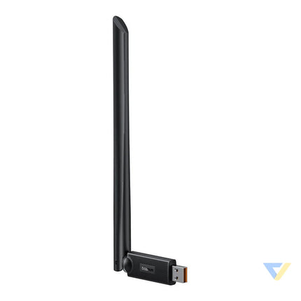 Baseus FastJoy adapter Wi Fi with antenna 150Mbps (black) Adapters connectors and converters