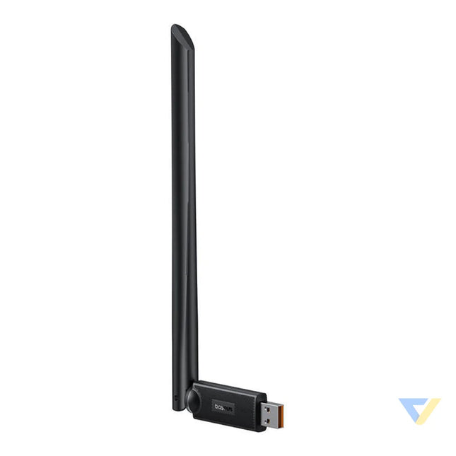 Baseus FastJoy adapter Wi Fi with antenna 150Mbps (black) Adapters connectors and converters