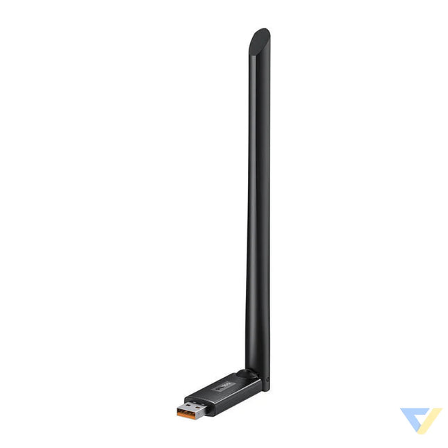 Baseus FastJoy adapter Wi Fi with antenna 150Mbps (black) Adapters connectors and converters
