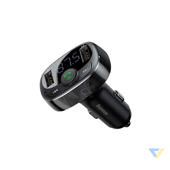 Baseus FM Transmitter T typed Bluetooth 2xUSB microSD (Black) Car transmitters