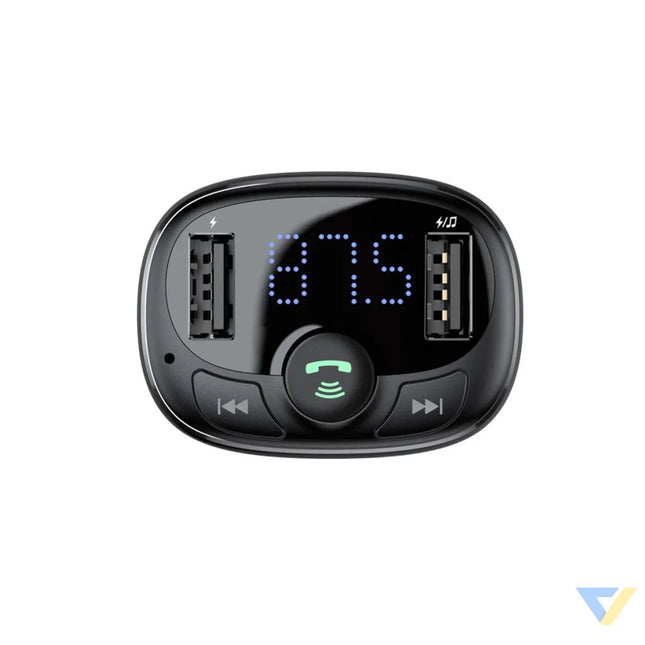 Baseus FM Transmitter T typed Bluetooth 2xUSB microSD (Black) Car transmitters