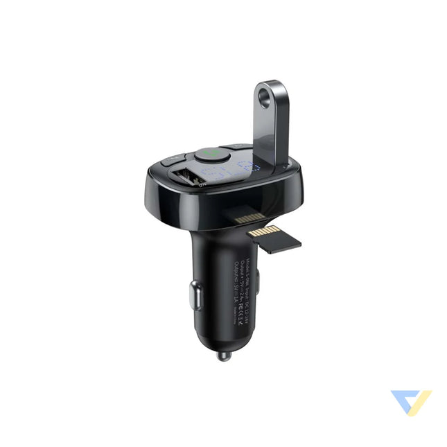 Baseus FM Transmitter T typed Bluetooth 2xUSB microSD (Black) Car transmitters