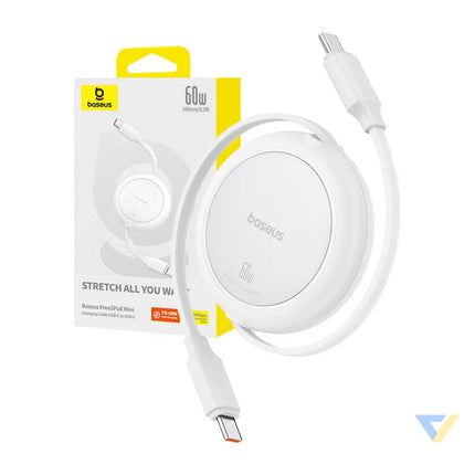 Baseus Free2Pull Mini USB C to USB C USB cable 60W 1 (white) USB C to USB C