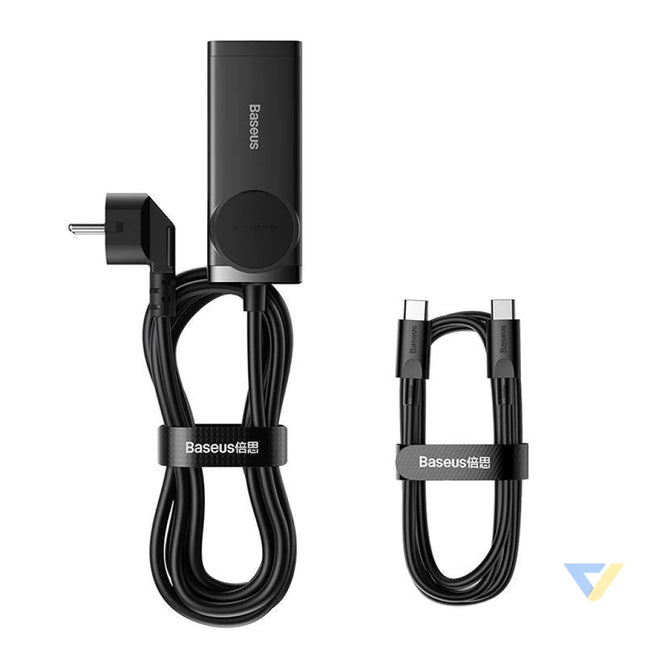 Baseus GaN3 Pro wall charger / powerstrip 2xUSB + 2xUSB C + AC 100W (black) mains chargers