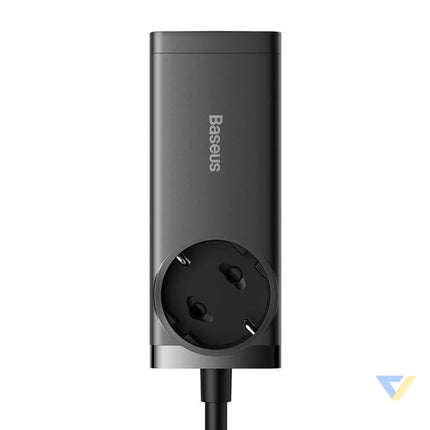 Baseus GaN3 Pro wall charger / powerstrip 2xUSB + 2xUSB C + AC 100W (black) mains chargers