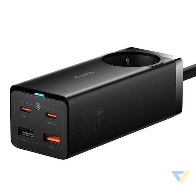 Baseus GaN3 Pro wall charger / powerstrip 2xUSB + 2xUSB C + AC 65W For tablets