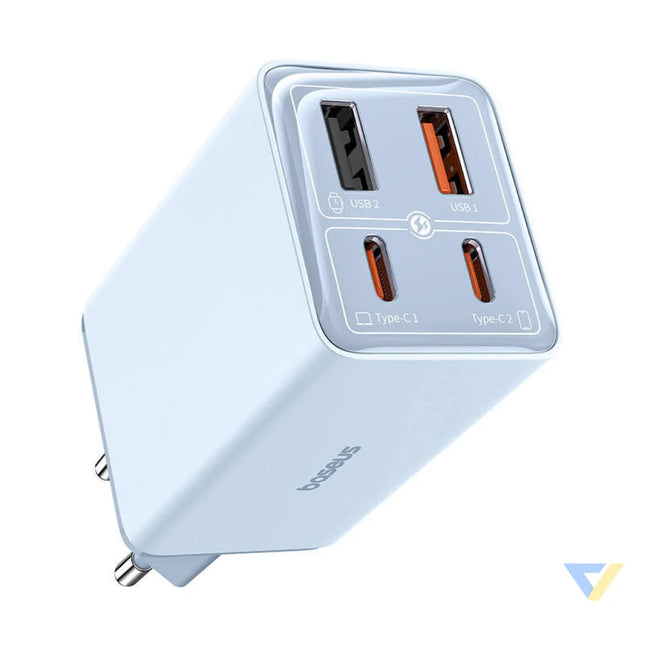 Baseus GAN6 Pro Fast Charger 2xUSB C + 2xUSB 65W (blue) mains chargers