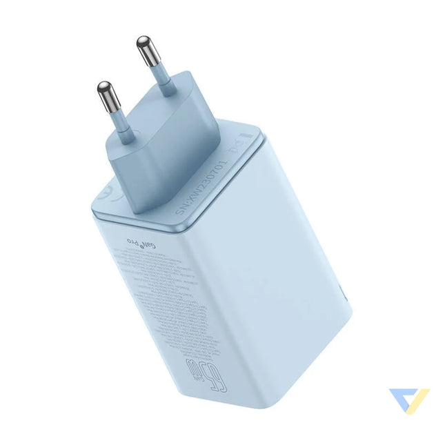 Baseus GAN6 Pro Fast Charger 2xUSB C + 2xUSB 65W (blue) mains chargers