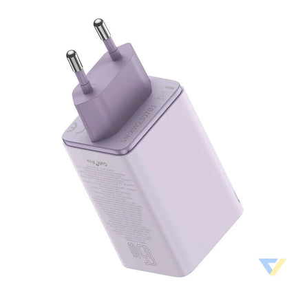 Baseus GAN6 Pro Fast Charger 2xUSB C + 2xUSB 65W (purple) mains chargers